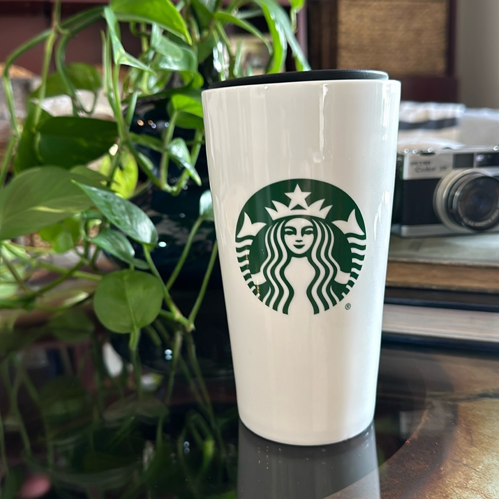 Starbucks double wall ceramic Mug 12 oz.   Coffee Tea beverage 2019 to go cup